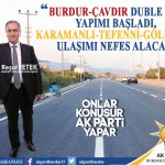 50 BURDUR-ÇAVDIR KARAMANLI-TEFENNİ-GÖLHİSAR doble yol