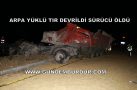 ARPA YÜKLÜ TIR DEVRİLDİ, SÜRÜCÜ ÖLDÜ