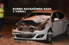 KURNA KAVŞAĞINDA KAZA : 3 HAFİF YARALI