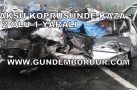 AKSU KÖPRÜSÜNDE KAZA: 2 ÖLÜ