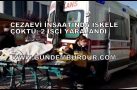YENİ CEZAEVİ İNŞAATINDA İSKELE ÇÖKTÜ 2 İŞÇİ YARALANDI