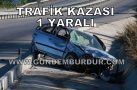 ÇERÇİN KÖYÜ YAKINLARINDA KAZA 1 YARALI