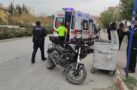 MOTOSİKLETLE OTOMOBİL ÇARPIŞTI 1 YARALI
