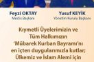 TİCARET VE SANAYİ ODASI BAYRAM TEBRİKİ