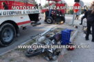 MOTOSİKLET TRAKTÖRLE ÇAPIŞTI 1 AĞIR YARALI