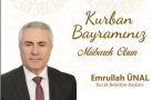 BUCAK BELEDİYE BAŞKANI EMRULLAH ÜNAL’IN BAYRAM TEBRİKİ