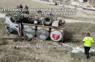 SÜT TANKERLİ KAMYONET DEVRİLDİ ŞOFÖR YARALANDI