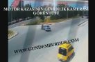 MOTORSİKLET KAZASININ GÜVENLİK KAMERASI GÖRÜNTÜLERİ