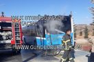 MAKÜ’DE YİNE HALK OTOBÜSÜ YANDI