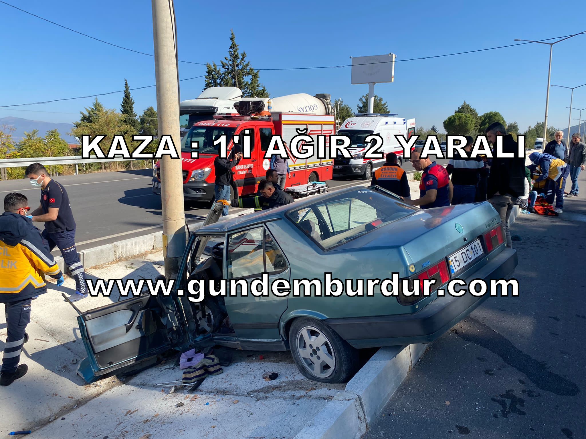 TRAFİK KAZASI 1’İ AĞIR 2 YARALI