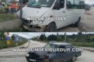 ÖĞRENCİ SERVİSİ OTOMOBİL VE EKELTRİKLİ BİSİKLETİN KARIŞTIĞI KAZADA 6 YARALI