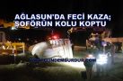 AĞLASUN’DA FECİ KAZA; ŞOFÖRÜN KOLU KOPTU