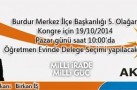 AK PARTİ DELEGE SEÇİMLERİ 19 EKİM’DE
