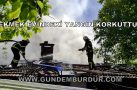 EKMEK EVİNDEKİ YANGIN KORKUTTU