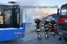 HALK OTOBÜSÜNDE YANGIN PANİĞİ