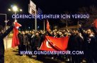ÖĞRENCİLER ŞEHİTLER İÇİN YÜRÜDÜ