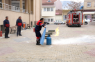 BELEDİYE PERSONELİNE YANGIN TATBİKATI