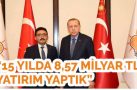 BURDUR’A 15 YILDA 8,57 MİLYAR LİRALIK YATIRIM